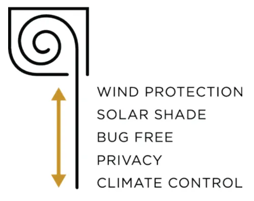 wind protection solar shade bug free privacy climate control